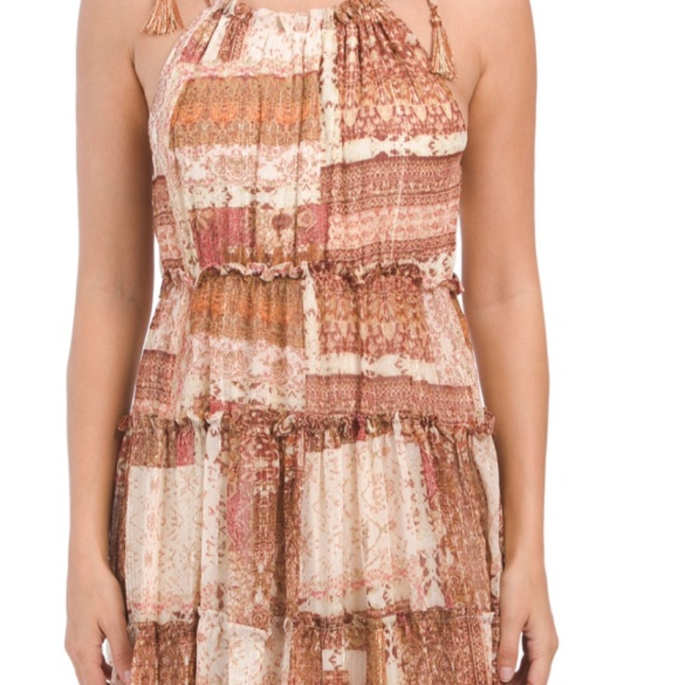 TAYLOR Printed Maxi Halter Dress - Picture 7 of 12